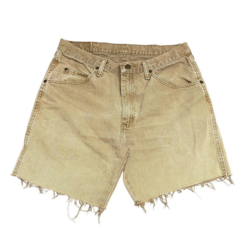 Y2K Wrangler Tan Cutoff Denim Shorts